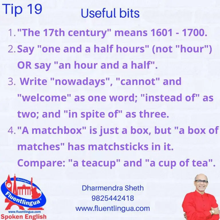 Useful bits of English