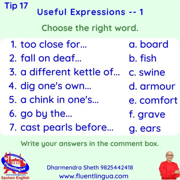 Tip 17 Useful Expressions — 1