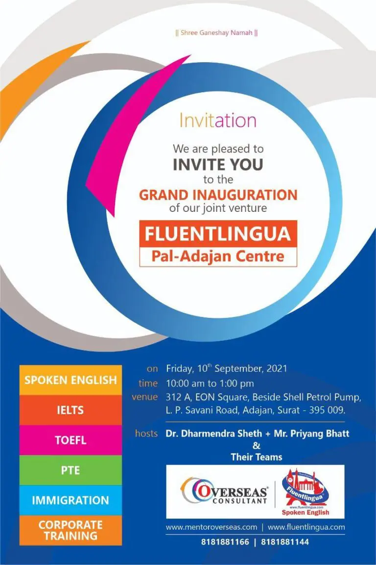 Inauguration of Fluentlingua Pal-Adajan Centre