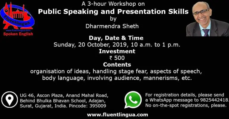 Public Speaking and Presentation Skills — Workshop